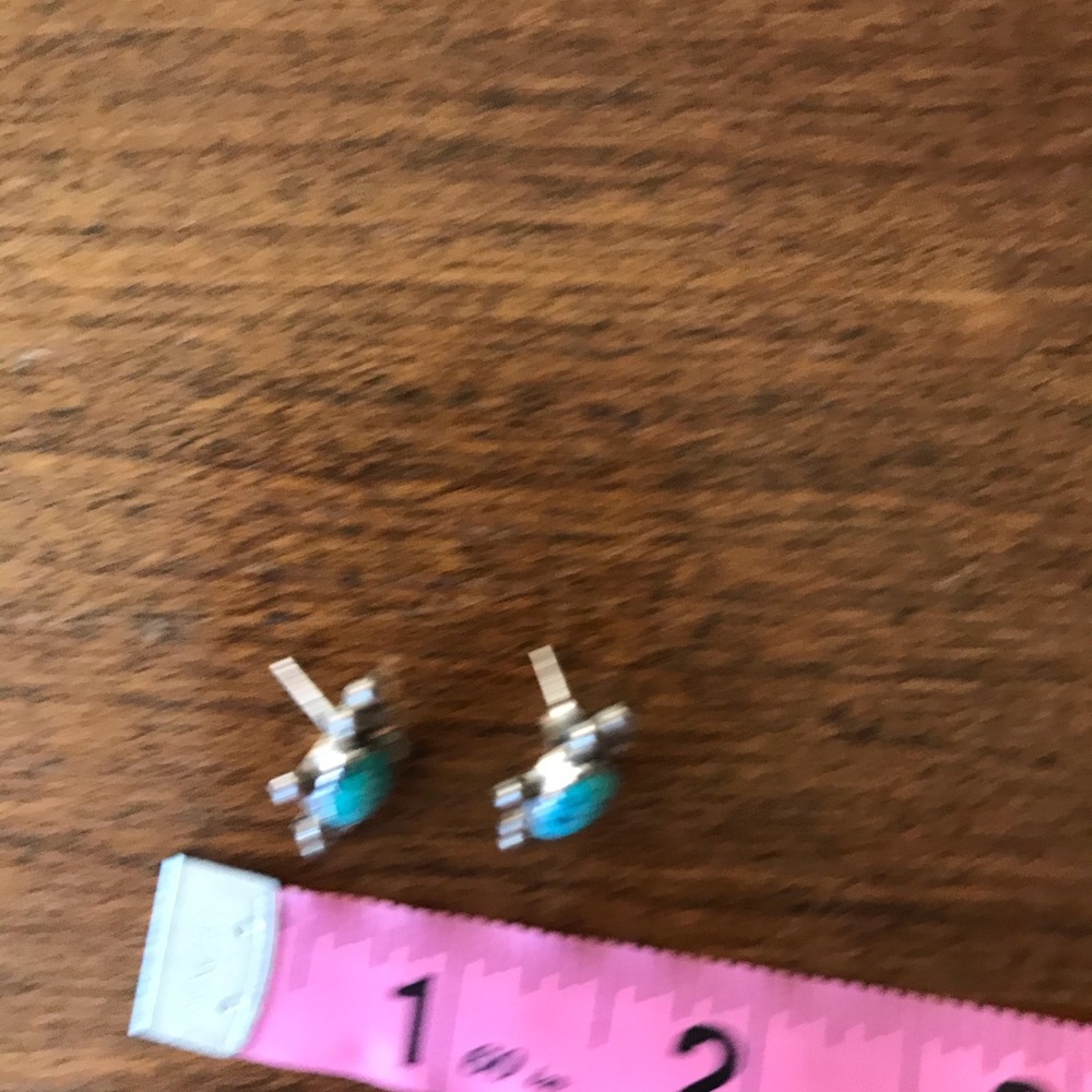 Turquoise and Sterling Silver stud earrings